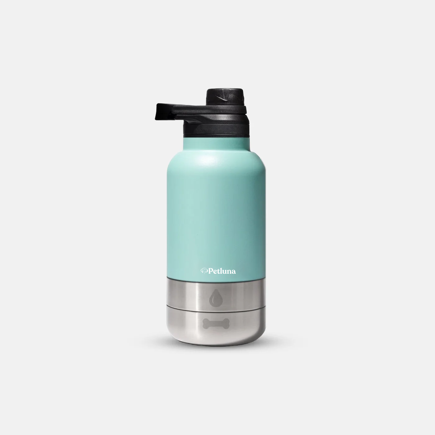 PETLUNA Hunde-Wasserflasche mit abnehmbaren Schüsseln