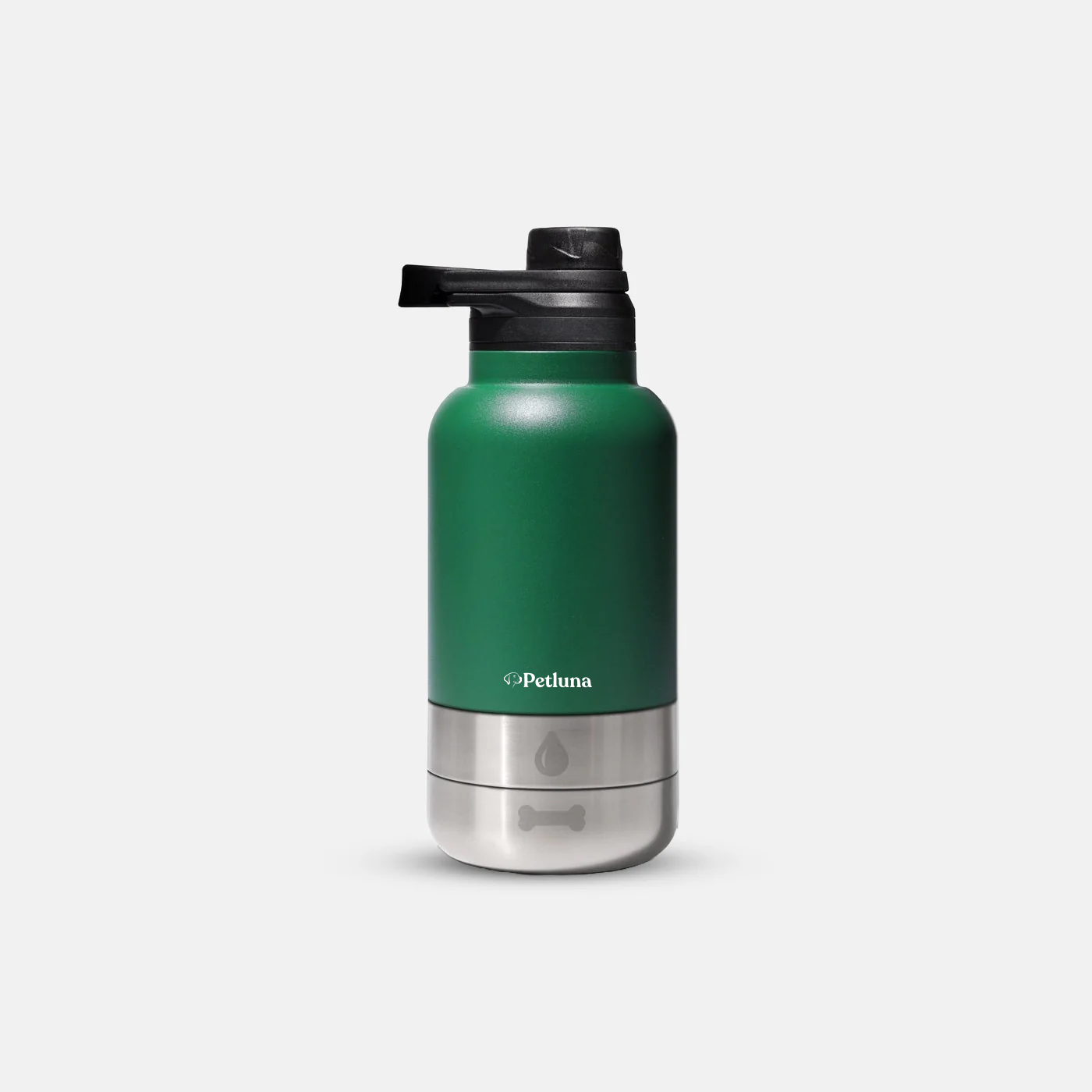 PETLUNA Hunde-Wasserflasche mit abnehmbaren Schüsseln