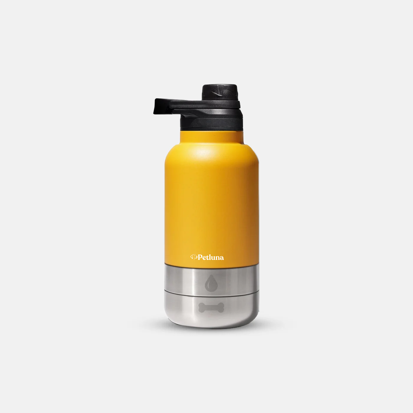 PETLUNA Hunde-Wasserflasche mit abnehmbaren Schüsseln